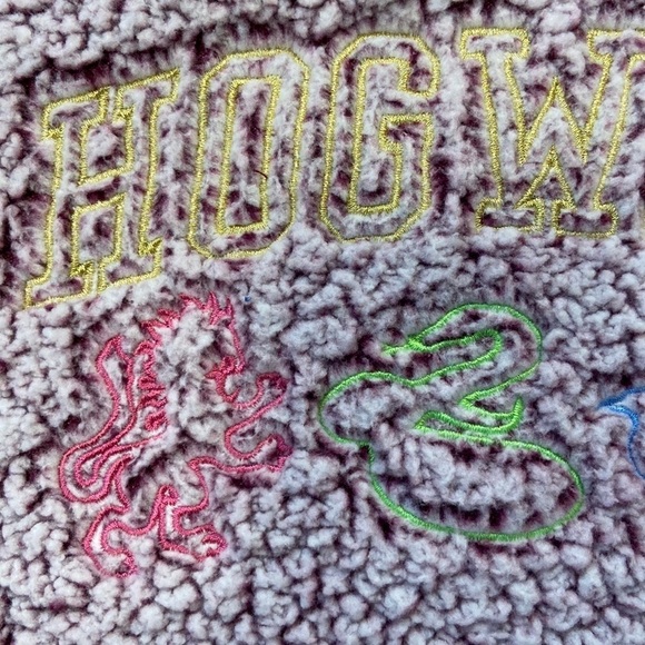 Wizarding World Harry Potter Purple Teddy Long Sleeve Sleepwear Size Medium - Picture 12 of 17